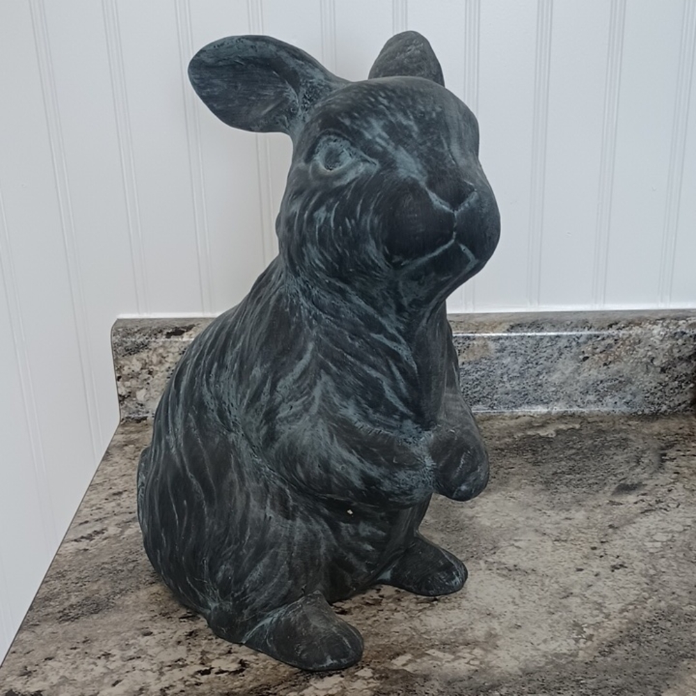 Slate-Patina Rabbit Figurine Decorative Accent - Home Accents